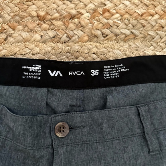 GREY RVCA SHORTS - Picture 2 of 5